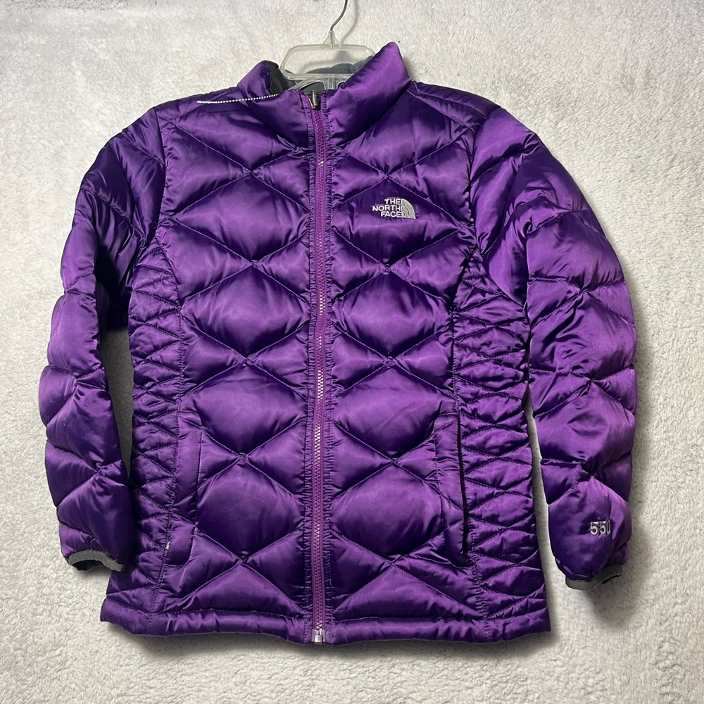The North Face 550 Puffer Ski Jacket Purple Winter Coat Youth Large 14/16 Kids